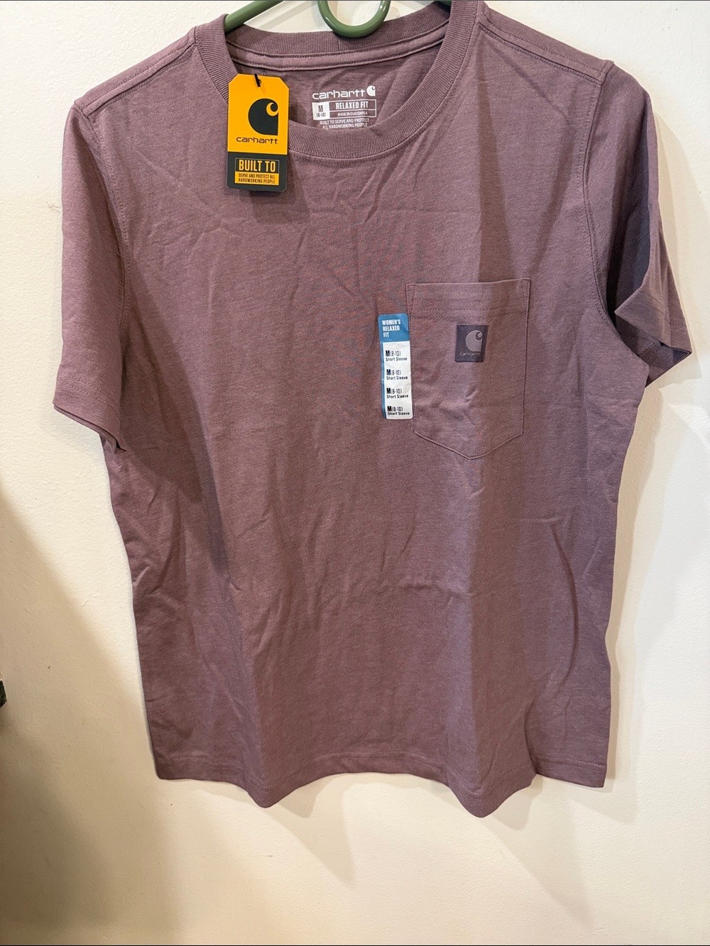 Carhartt Short-Sleeve Pocket Tee in Dusty Mauve